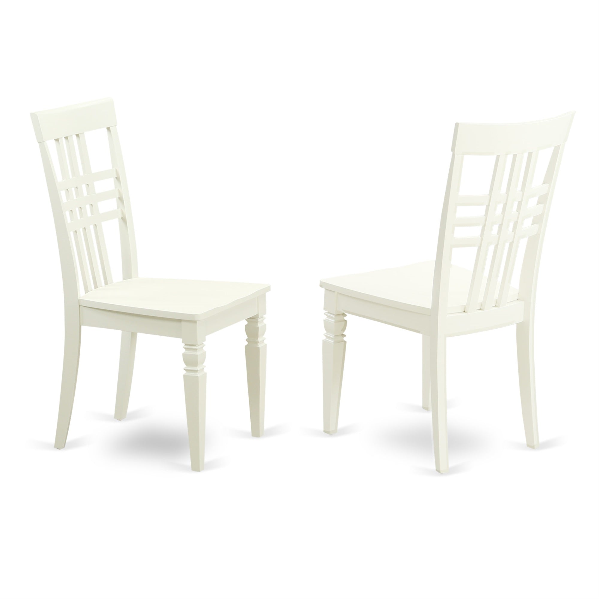 East West Furniture OXLG5-LWH-W 5 Piece Room Set Includes a Square Kitchen Table and 4 Dining Chairs, 36x36 Inch