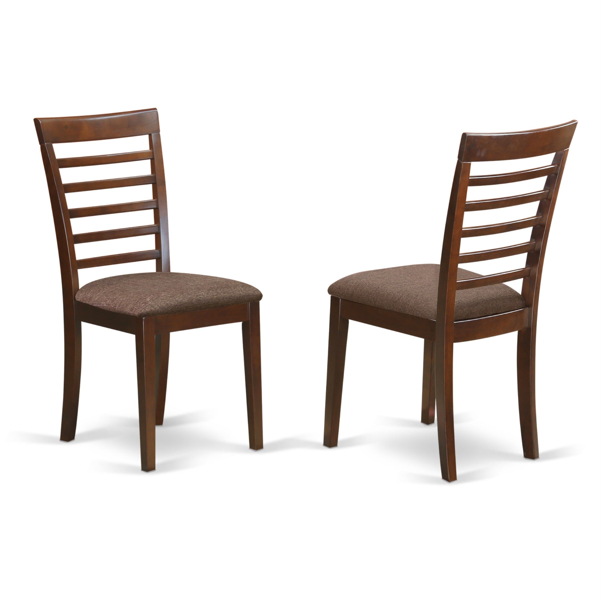 East West Furniture OXML5-MAH-C 5 Piece Set for 4 Includes a Square Kitchen Table and 4 Linen Fabric Dining Room Chairs, 36x36 Inch