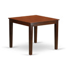 East West Furniture OXNO3-MAH-C 3 Piece Room Set Contains a Square Kitchen Table and 2 Linen Fabric Upholstered Dining Chairs, 36x36 Inch