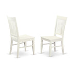 East West Furniture OXWE5-LWH-W 5 Piece Dining Room Table Set Includes a Square Kitchen Table and 4 Dining Chairs, 36x36 Inch, Linen White