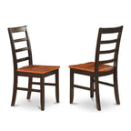 East West Furniture Parfait 5 Piece Kitchen Set Includes a Square Table with Butterfly Leaf and 4 Dining Room Chairs, 54x54 Inch, Black & Cherry