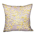 Plutus Lemon Reef Yellow, Cream Floral Luxury Throw Pillow Double Sided  20' X 26' Standard