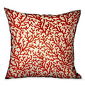 Plutus Sweet Trinidad Red Floral Luxury Throw Pillow Double Sided  18' X 18'