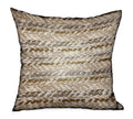 Plutus Antique Zane Brown Dobby Luxury Outdoor/Indoor Throw Pillow Double Sided  18' X 18'