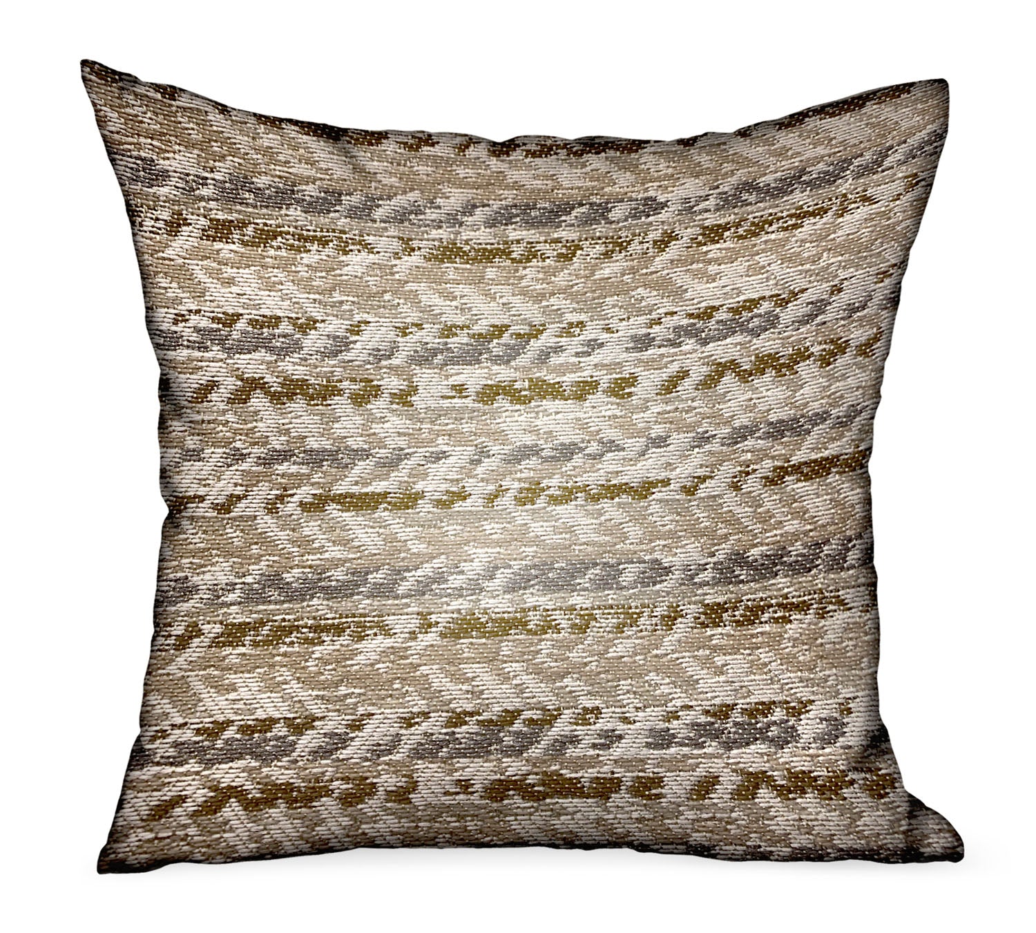 Plutus Antique Zane Brown Dobby Luxury Outdoor/Indoor Throw Pillow Double Sided  18' X 18'