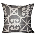 Plutus Abalone Truffle Gray Chevron Luxury Outdoor/Indoor Throw Pillow Double Sided  24' X 24'