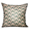 Plutus Forest Jade Sea Green Chevron Luxury Outdoor/Indoor Throw Pillow Double Sided  24' X 24'