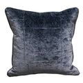 Plutus Bleu Velour Blue Luxury Throw Pillow Double Sided  20' X 36' King