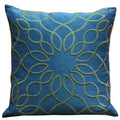 Plutus Calico Island Blue And Green Geometric Luxury Throw Pillow Double Sided  20' X 30' Queen