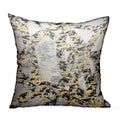 Plutus Craven Dust Gold, Gray Abstract Luxury Throw Pillow Double Sided  16' X 16'