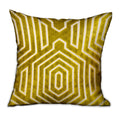 Plutus Goldenrod Velvet Gold Geometric Luxury Throw Pillow Double Sided  18' X 18'