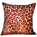 Plutus Emberglow Velvet Cheetah Red Animal Motif Luxury Throw Pillow Double Sided  16' X 16'
