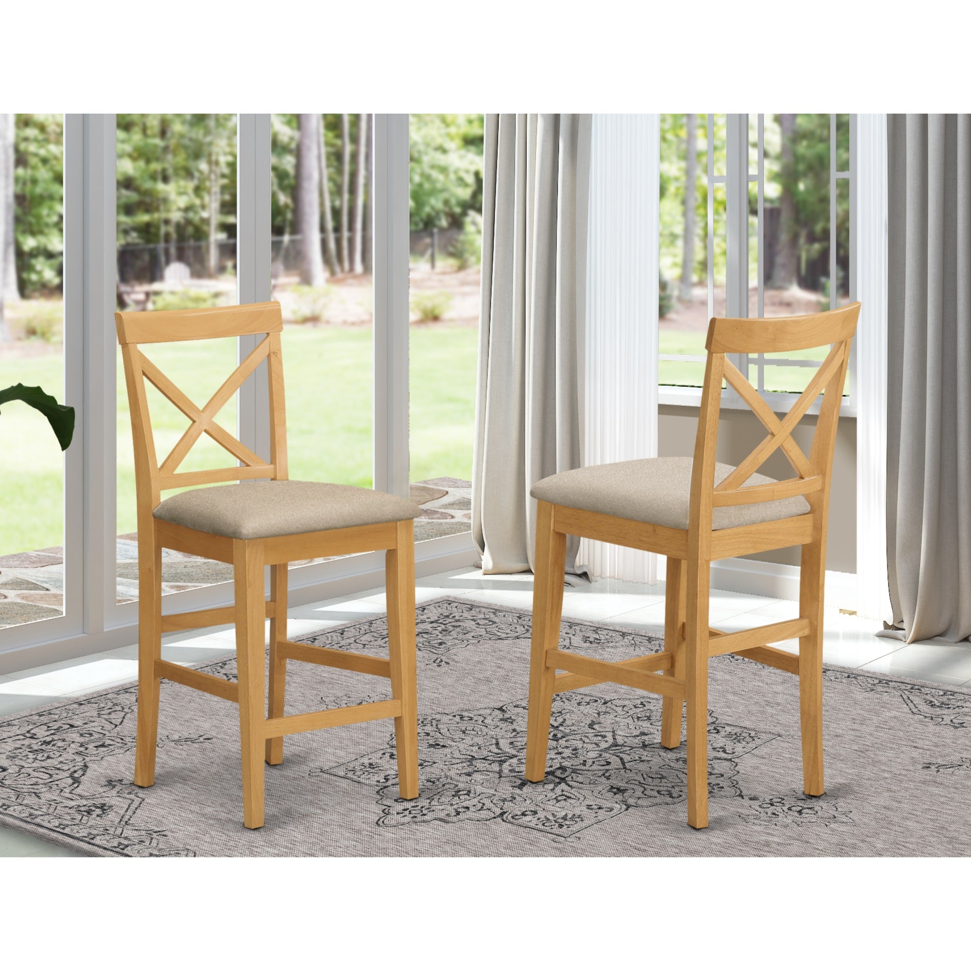 East West Furniture Pub Counter Stool - Thumbnail 2