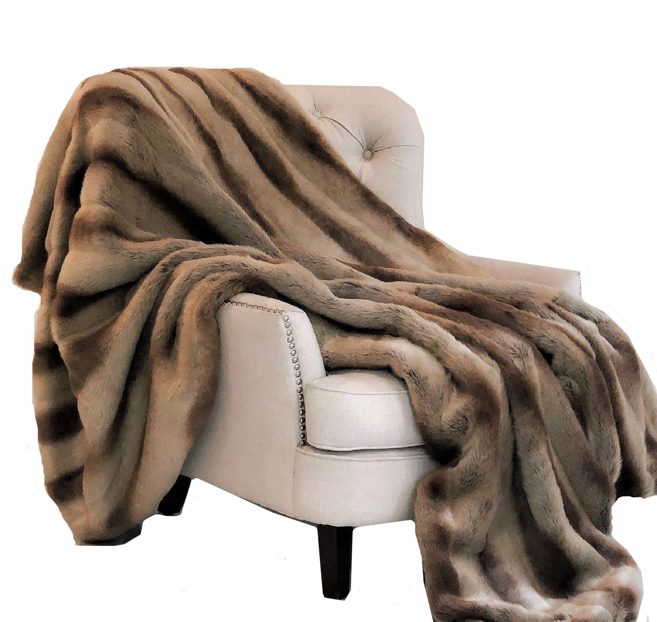 Plutus Sheared Faux Chinchilla Luxury Throw Throw 36W X 60L
