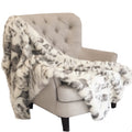 Plutus Ivory Rabbit Faux Fur Handmade Luxury Throw Blanket 114L X 120W King