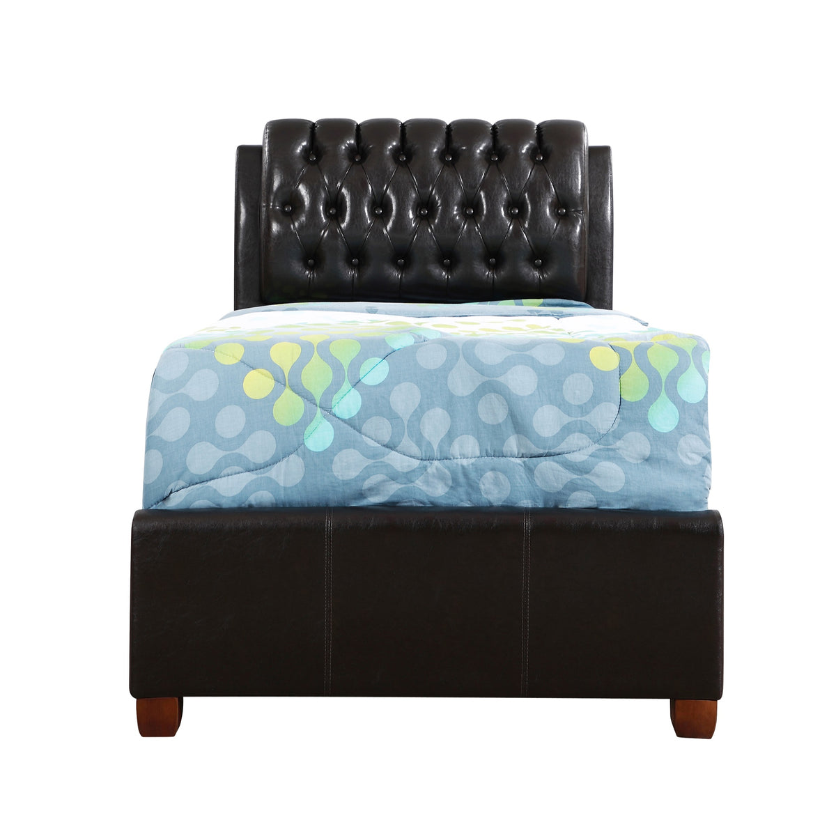 Marilla Dark Brown Twin Panel Beds
