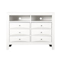 Marilla White 6Drawer Chest Of Drawers (47 In. L X 17 In. W X 37 In. H)