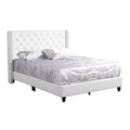 Julie White Tufted Upholstered Low Profile Full Panel Bed