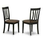 East West Furniture PFAN9-BCH-C 9 Piece Dining Room Set Includes a Square Kitchen Table with Butterfly Leaf and 8 Linen Fabric Upholstered Dining Chairs, 54x54 Inch, Black & Cherry