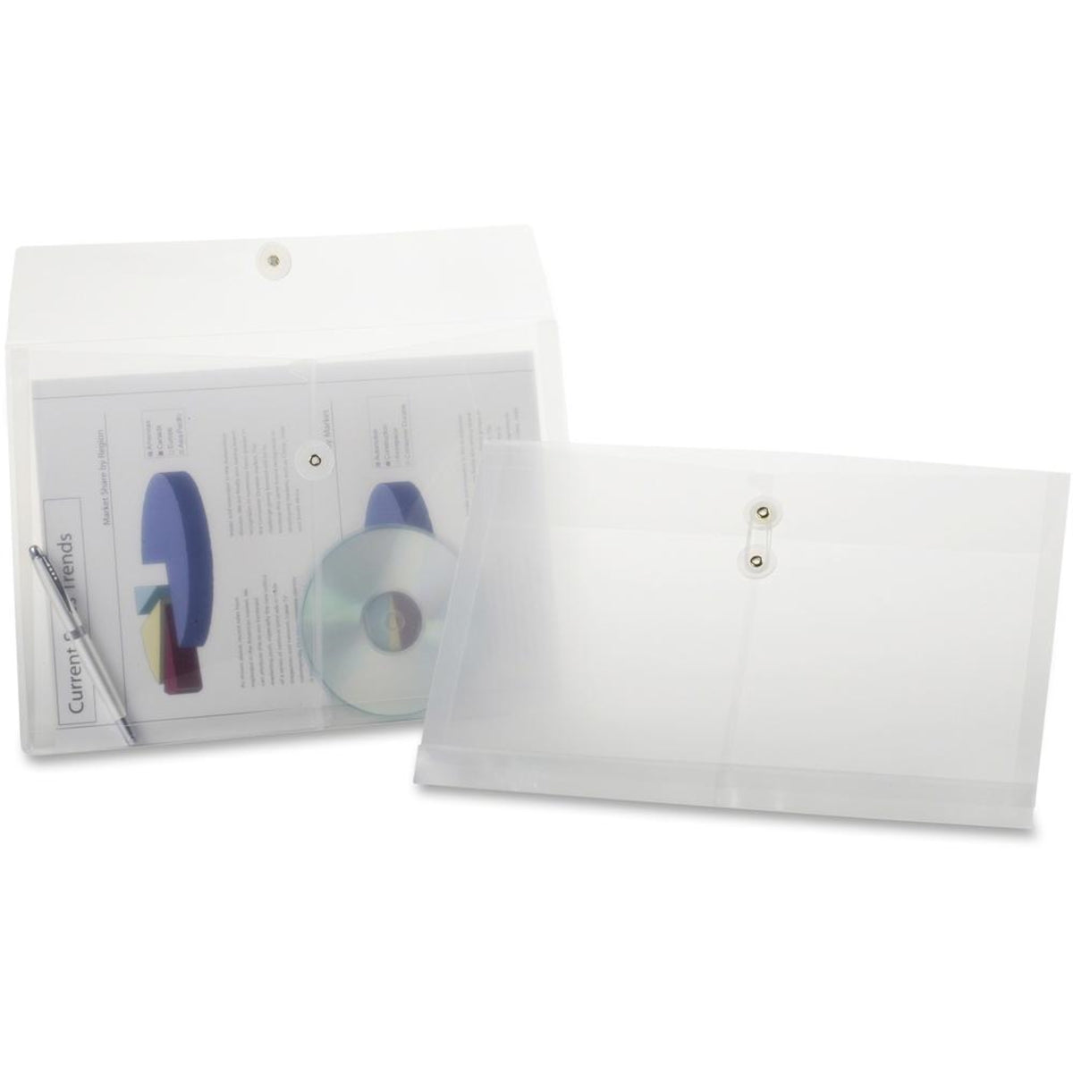 Pendaflex Legal Presentation Folder - 8 1/2 X 14 - 200 Sheet Capacity - 1 Expansion - Clear - 3 / Pack