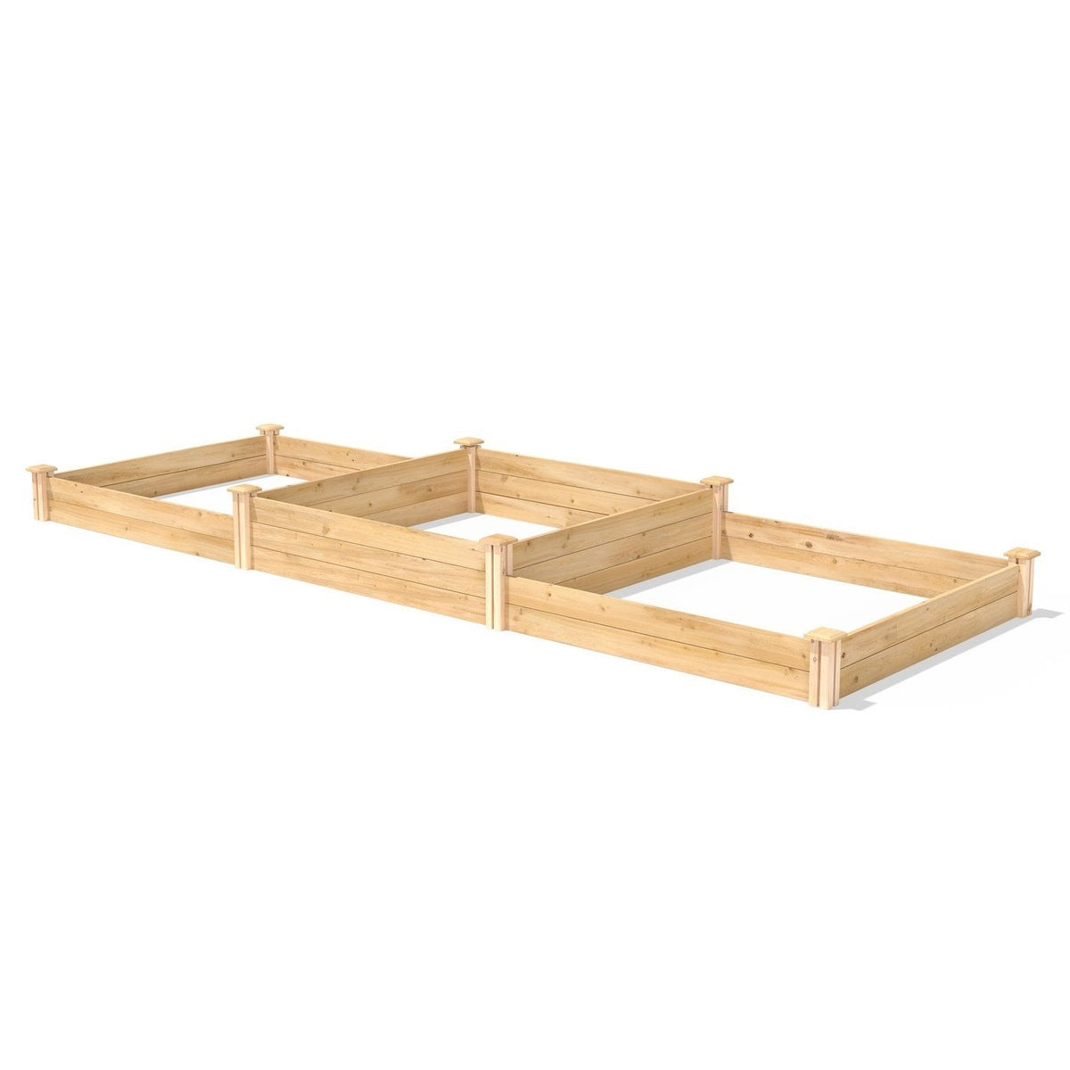 Farmhouse Pine Wood Raised Garden Bed 4 ft x 12 ft - Made in USA