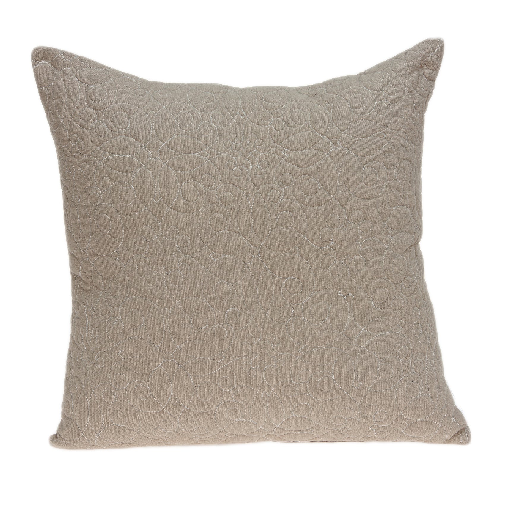 Parkland Collection Yogi Transitional Tan Pillow Cover With Poly Insert