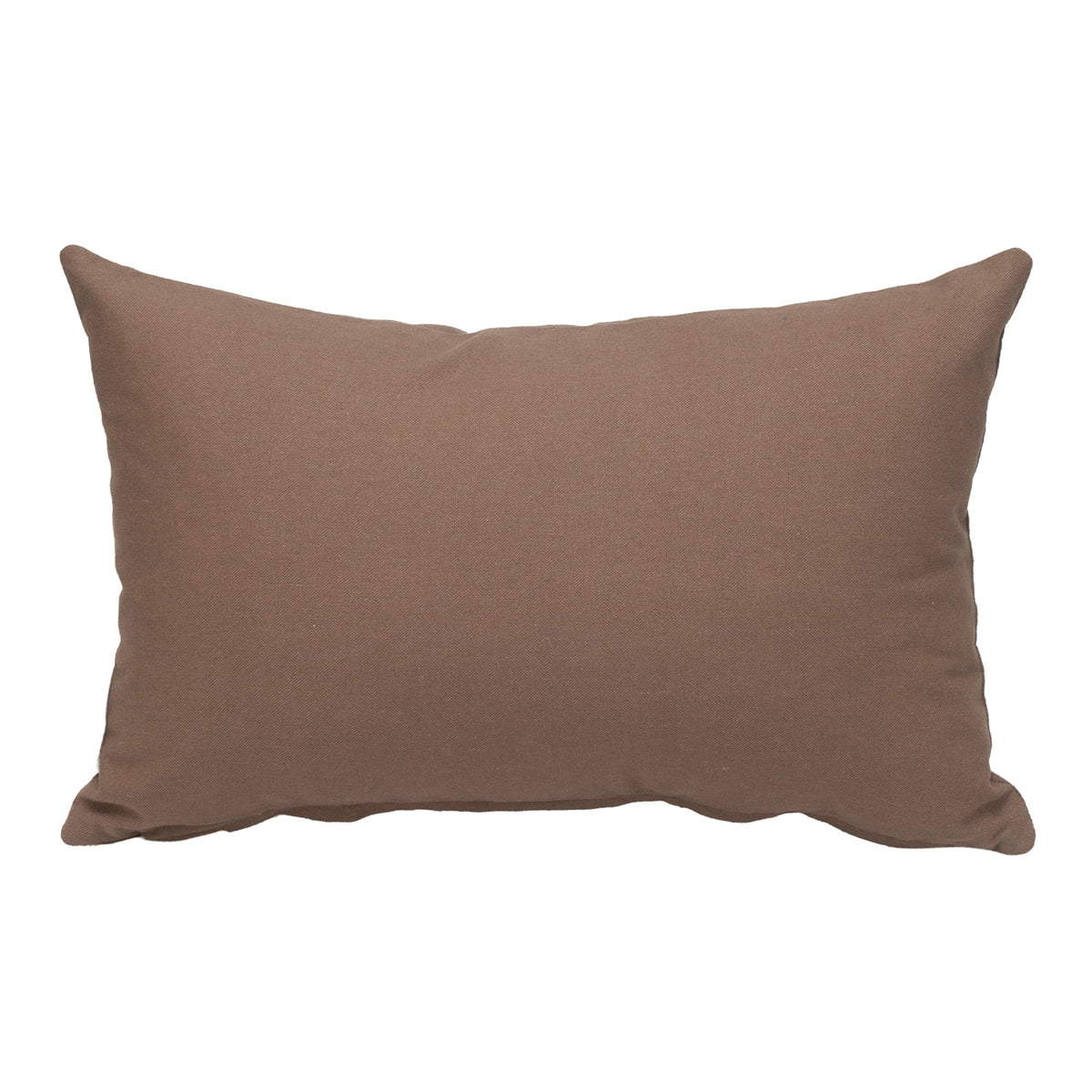 Parkland Collection Transitional Solid Brown Rectangle 18 Inch  X 12 Inch  Pillow