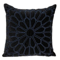 Parkland Collection Petal Contemporary Charcoal Pillow Cover With Poly Insert