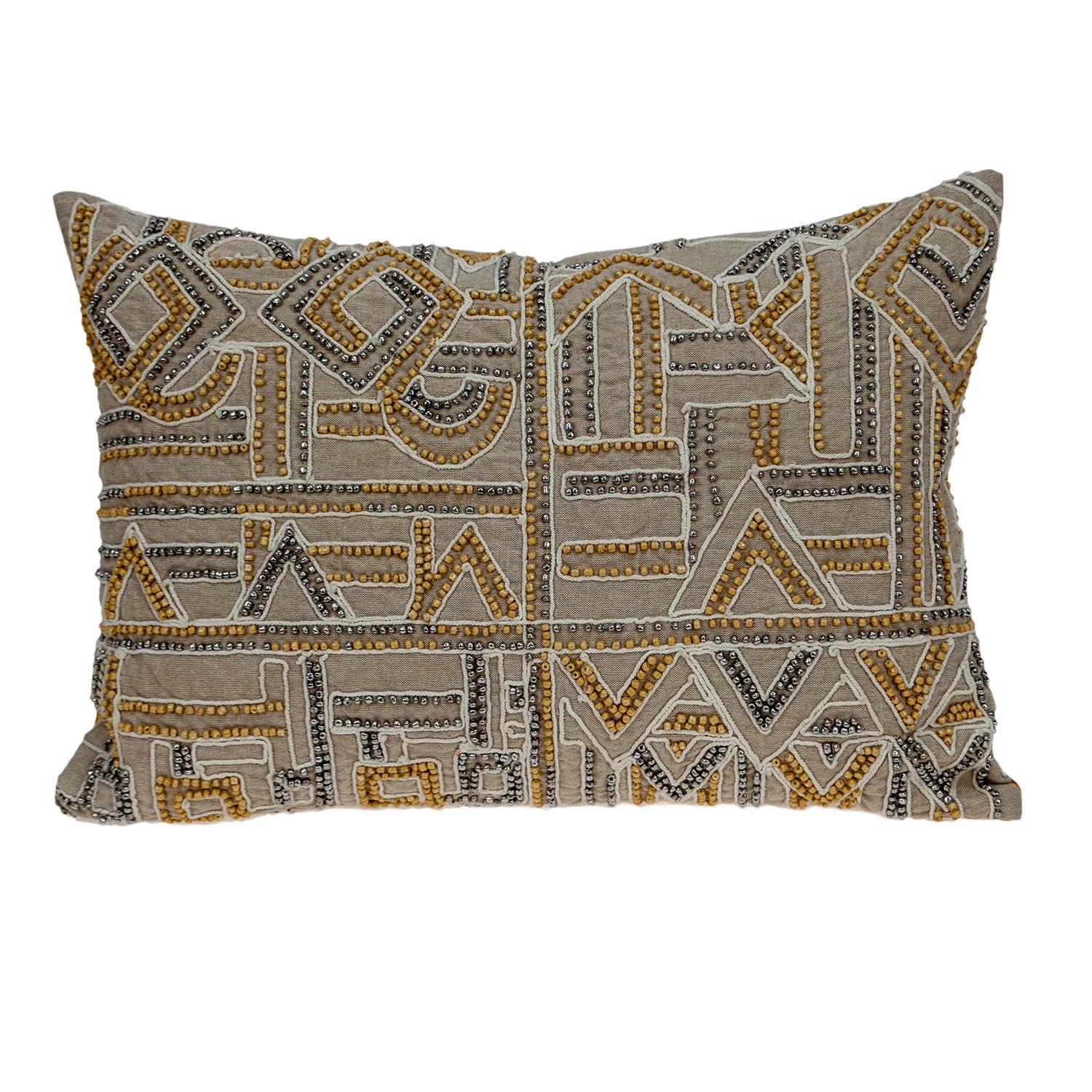Parkland Collection Azar Contemporary Tan Pillow Cover With Poly Insert