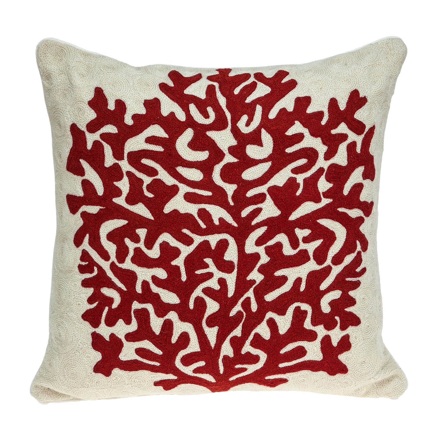Parkland Collection Canna Accent Beige Pillow Cover With Poly Insert