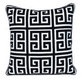 Parkland Collection Transitional Interlocking Black 20 Inch  X 20 Inch  Pillow