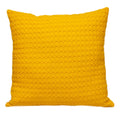 Parkland Collection Transitional Solid Yellow Square 20 Inch  X 20 Inch  Pillow