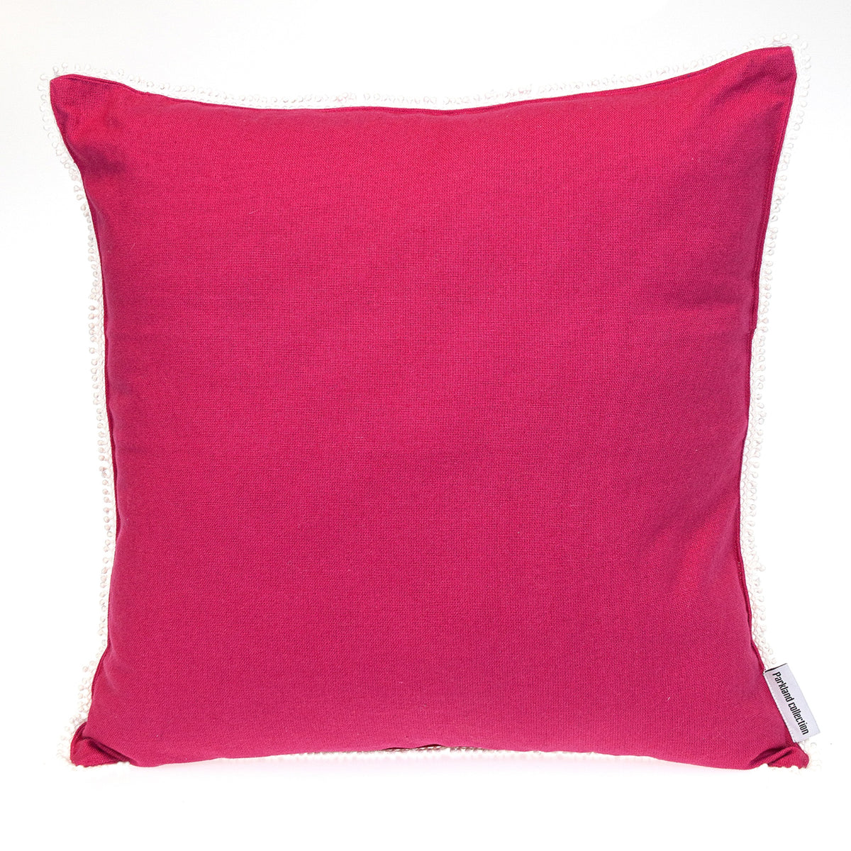Parkland Collection Transitional Solid Pink Square 16 Inch  X 16 Inch  Pillow