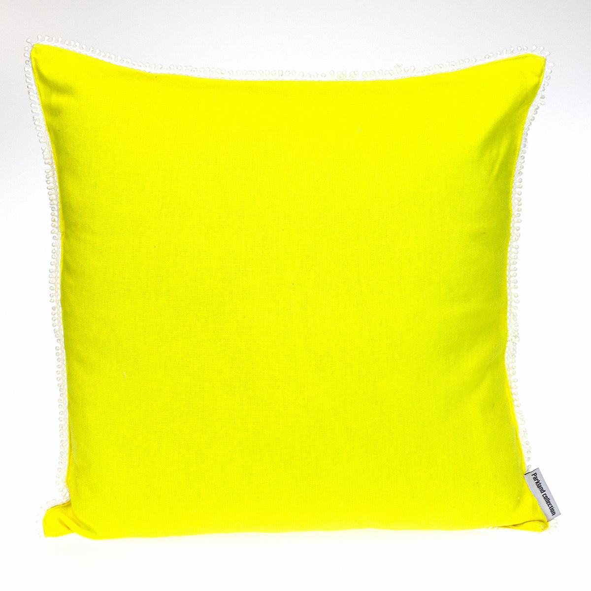 Parkland Collection Transitional Solid Yellow Square 16 Inch  X 16 Inch  Pillow