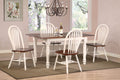 Sunset Trading Andrews 5 Piece 60 Inch  Rectangular Extendable Dining Set | Windsor Arrowback Windsor Chairs | Butterfly Leaf Table |