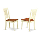 East West Furniture PLAI5-WHI-W 5 Piece Dining Room Furniture Set Includes an Oval Wooden Table with Butterfly Leaf and 4 Kitchen Dining Chairs, 42x78 Inch, Buttermilk & Cherry