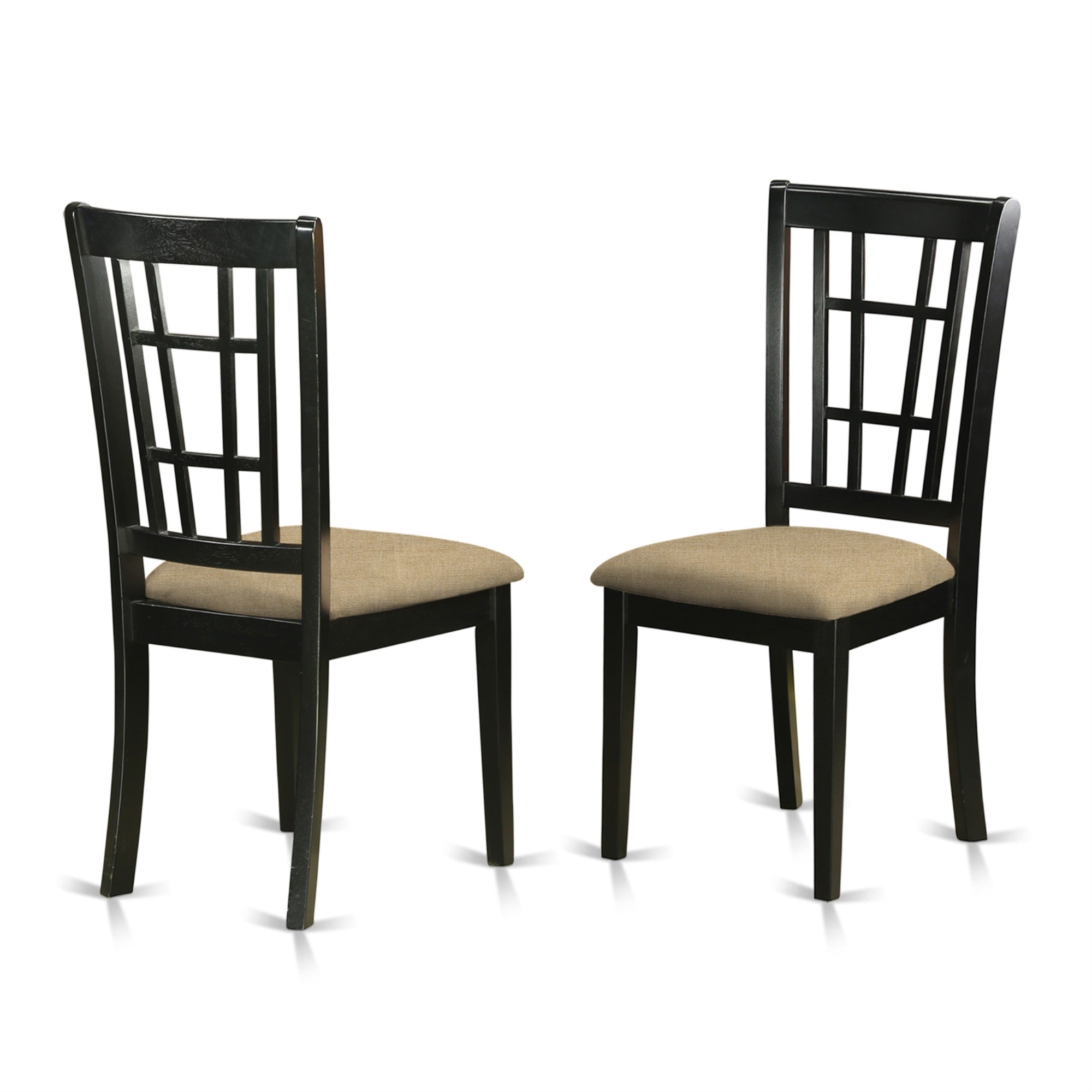 East West Furniture PLNI7-BCH-C 7 Piece Dining Room Furniture Set Consist of an Oval Kitchen Table with Butterfly Leaf and 6 Linen Fabric Upholstered Chairs, 42x78 Inch, Black & Cherry
