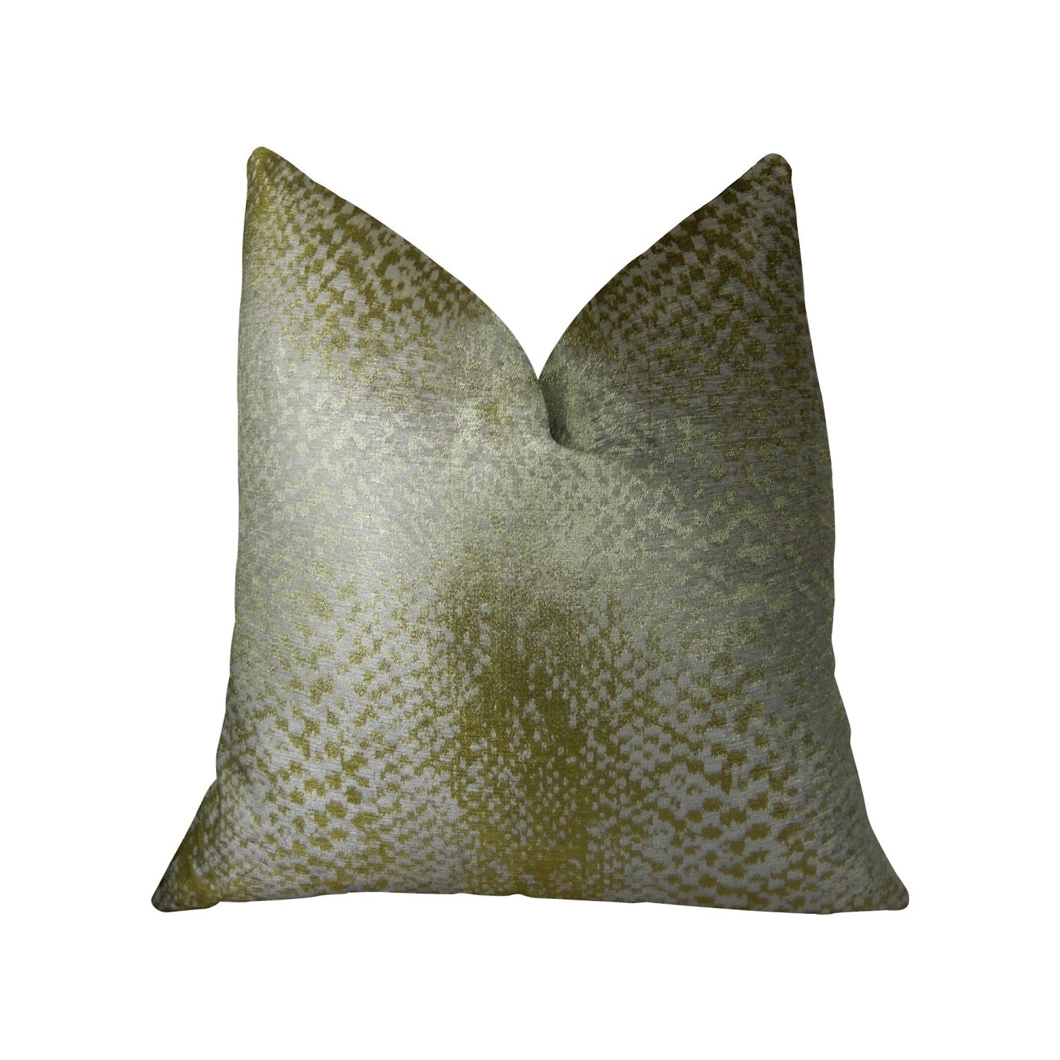 Plutus Hidden World Gold Handmade Throw Pillow, (Double Sided  22' X 22')
