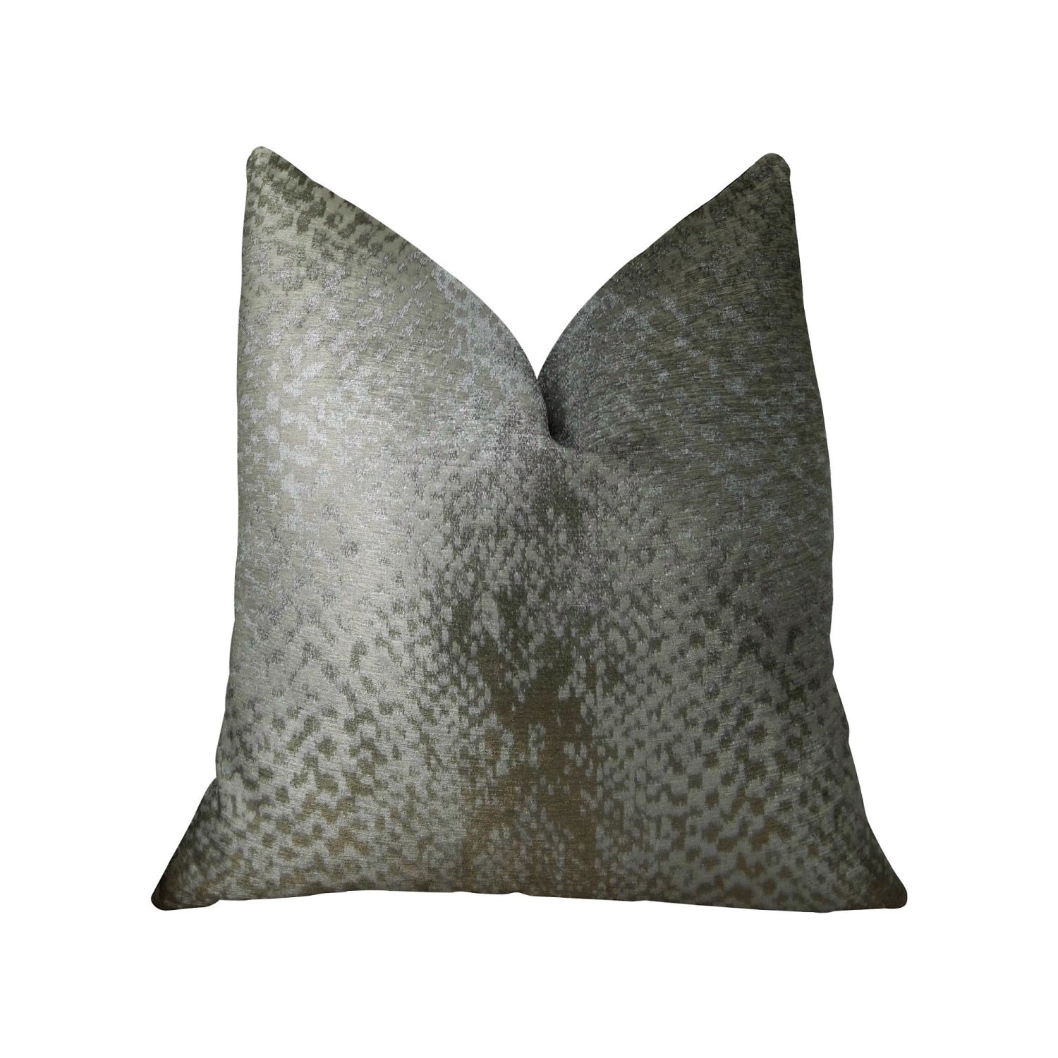 Plutus Hidden World Silver Handmade Throw Pillow, (Double Sided  22' X 22')