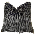 Plutus Wolf Fur Handmade Throw Pillow, (20' X 26' Standard)