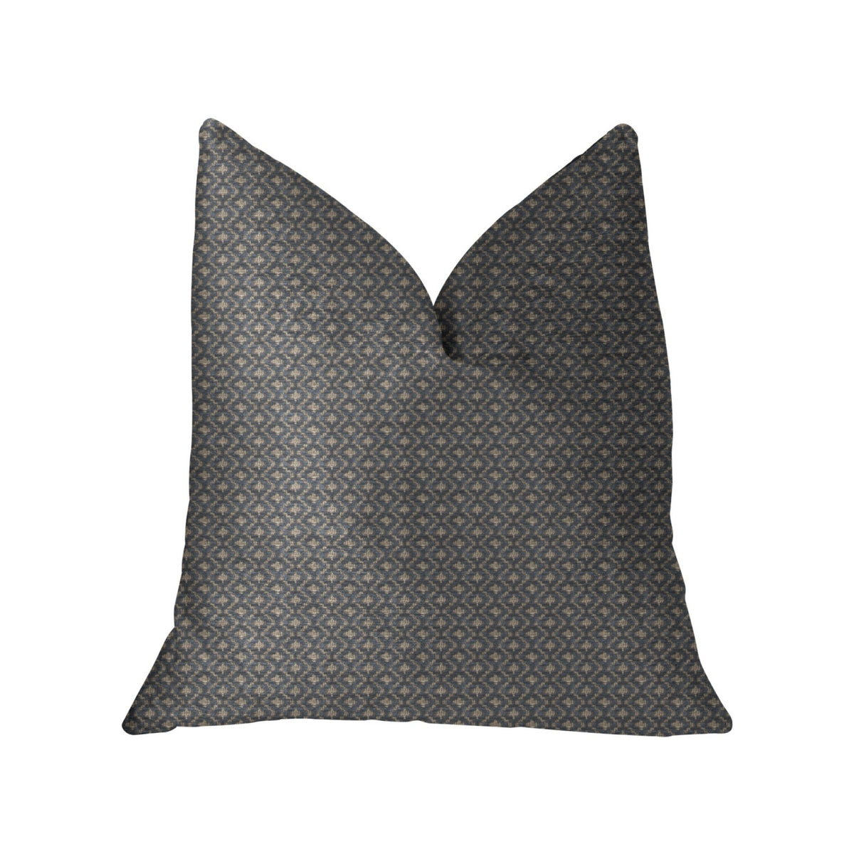 Plutus Cleopatra Blue And Gold Luxury Throw Pillow - Double Sided  20' X 30' Queen