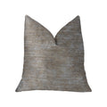 Plutus Bella Isabella Brown And Beige Luxury Throw Pillow - Double Sided  18' X 18'