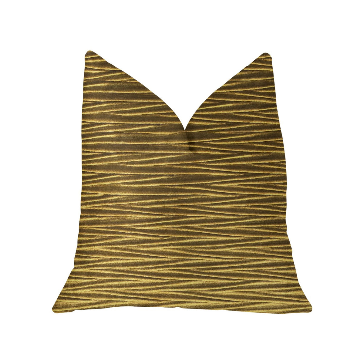 Plutus Valentina Textured Bronze Luxury Throw Pillow - Double Sided  26' X 26'