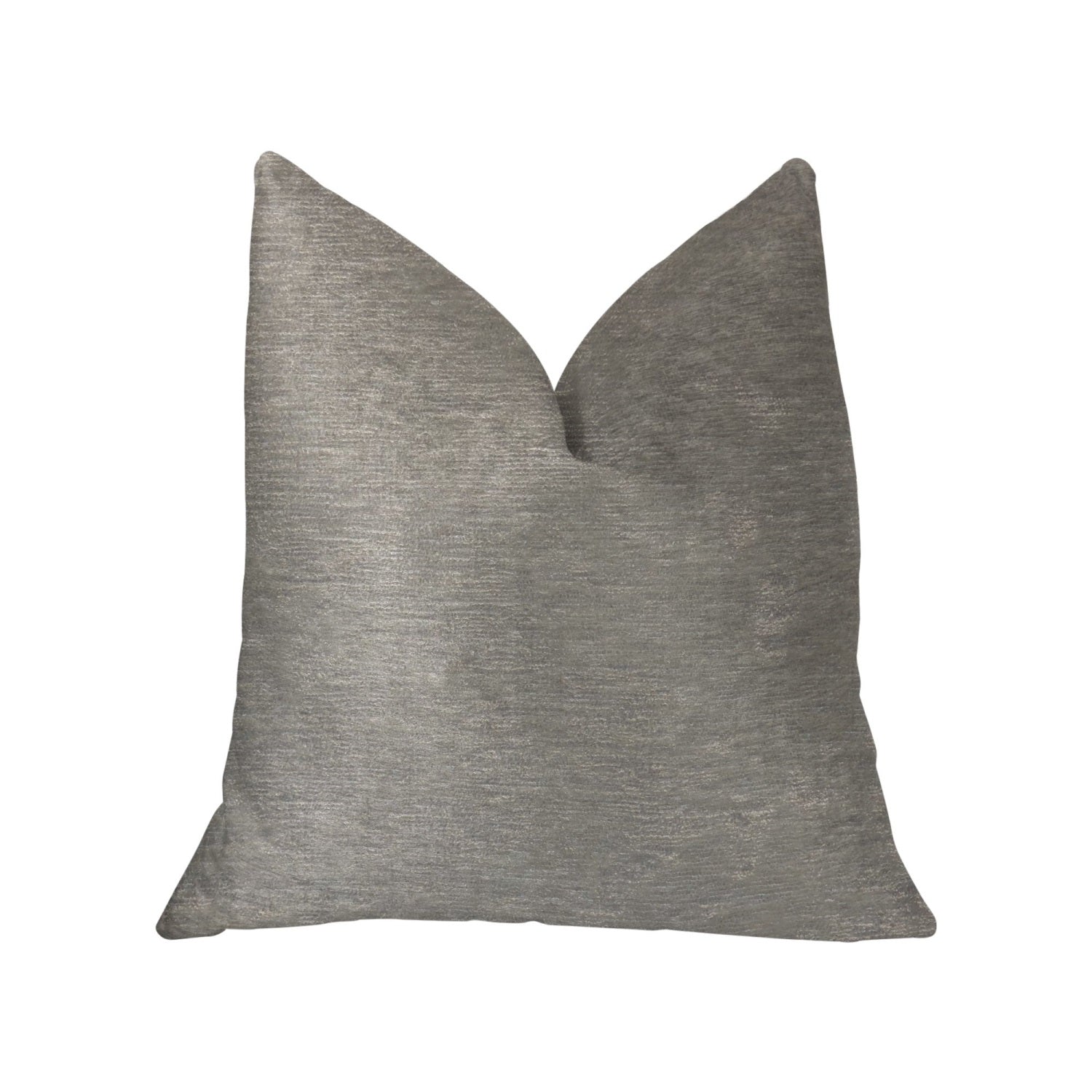 Plutus Pearly Shell Velvet Cream And Ivory Luxury Throw Pillow - Double Sided  24' X 24'