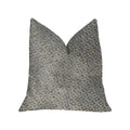 Plutus Metropolis Silver And Taupe Luxury Throw Pillow - Double Sided  12' X 20'