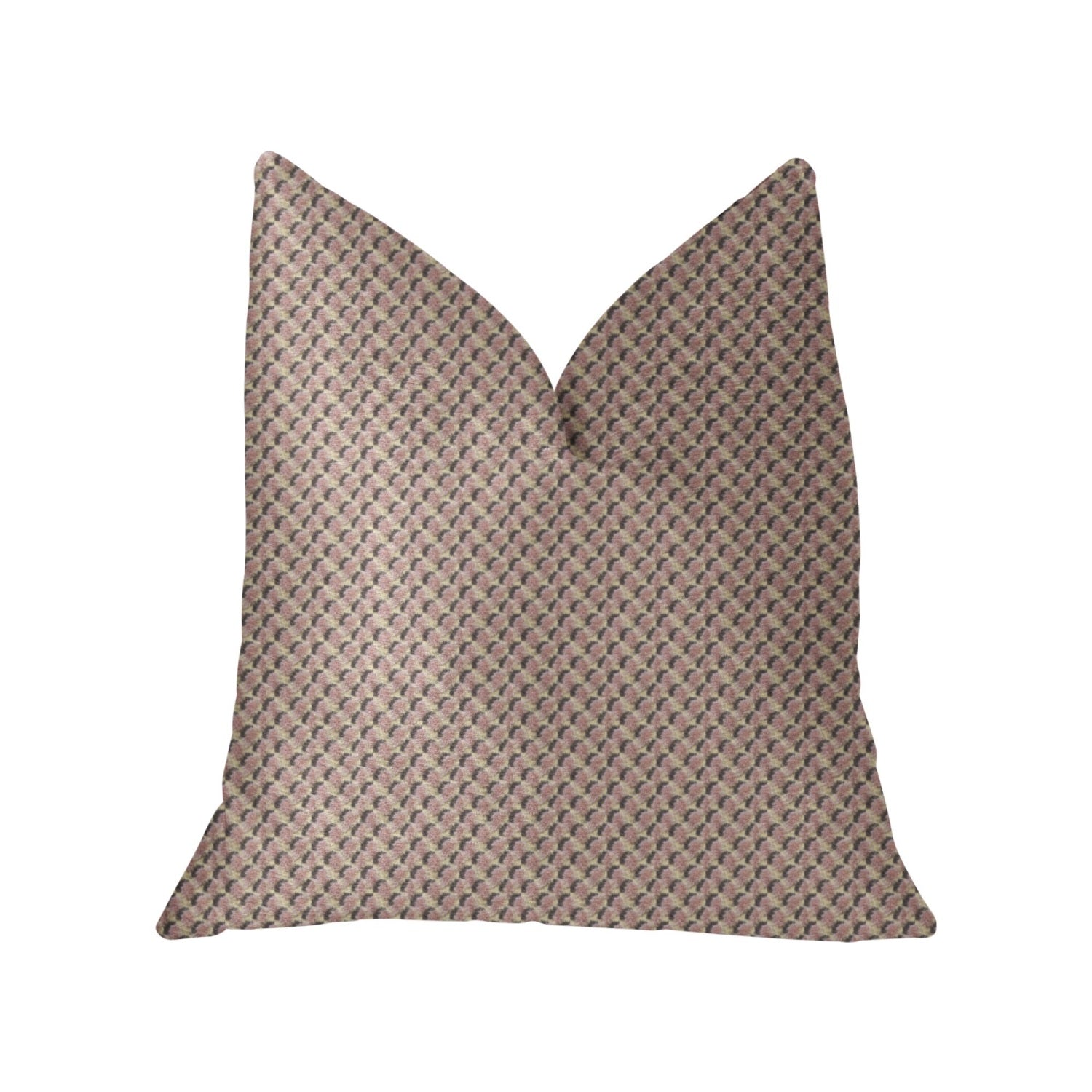 Plutus Ellie Pearl  Pink And Ivory Luxury Throw Pillow - Double Sided  26' X 26'