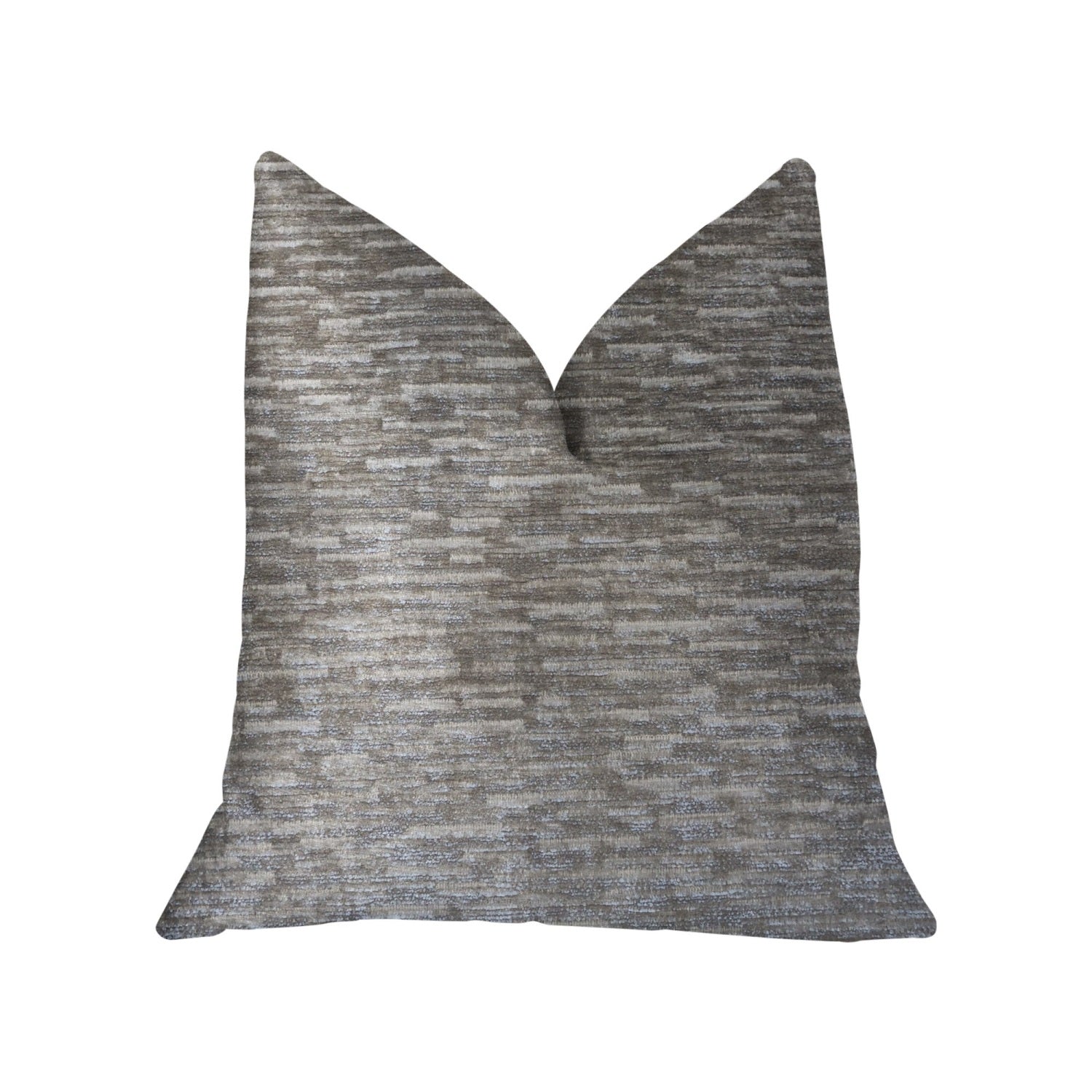 Plutus Montage Beige Luxury Throw Pillow - Double Sided  24' X 24'