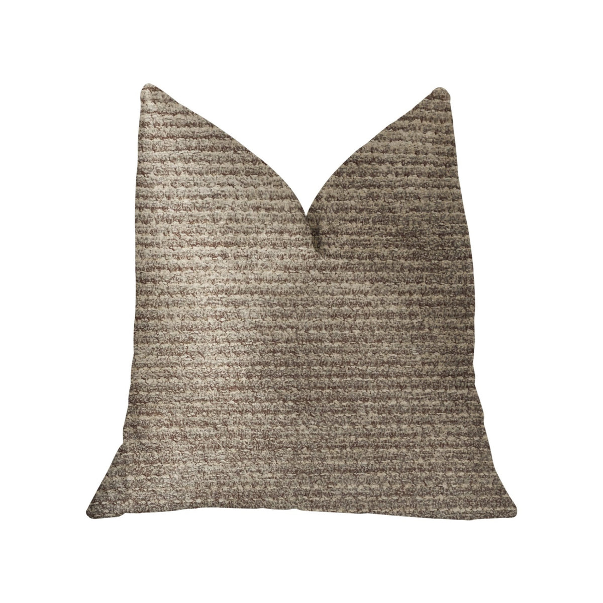 Plutus Classy Chic Ivory And Beige Luxury Throw Pillow - Double Sided  20' X 20'