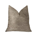 Plutus Classy Chic Ivory And Beige Luxury Throw Pillow - Double Sided  22' X 22'