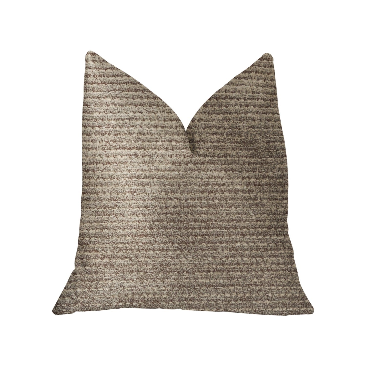 Plutus Classy Chic Ivory And Beige Luxury Throw Pillow - Double Sided  22' X 22'